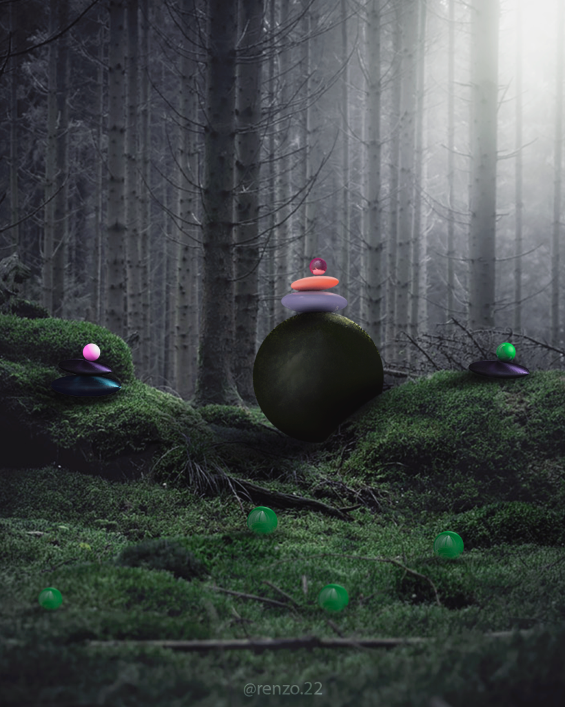 Afiches 3D "el viajero y las esferas"  7