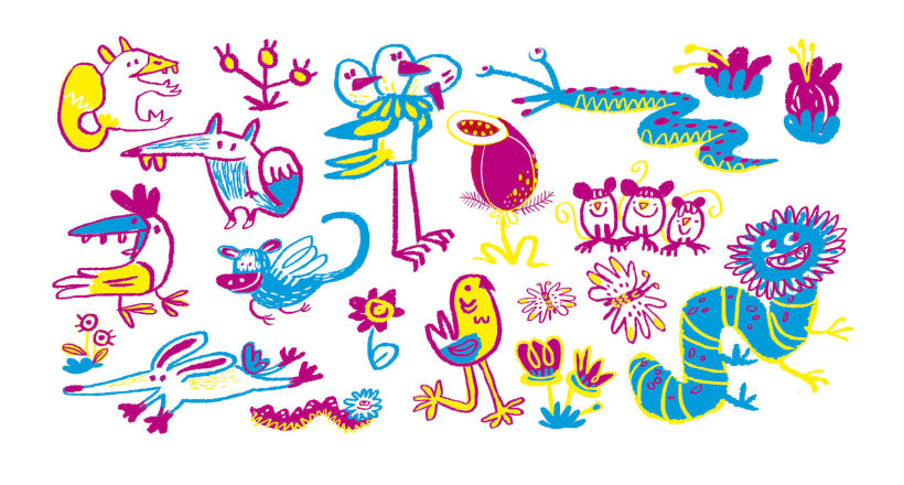 Strange animals | Stickers children card 2