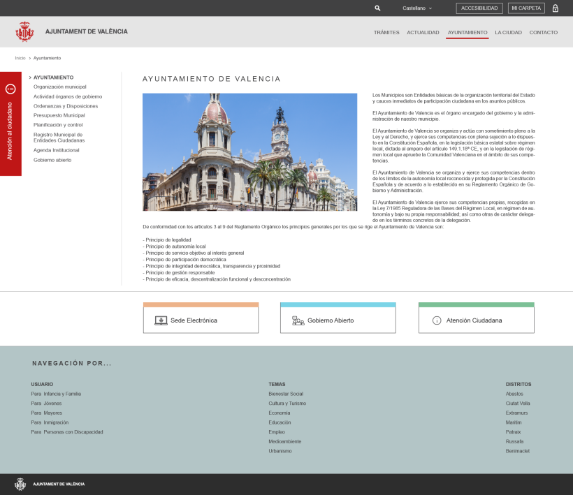 Ayuntamiento de Valencia - Propuesta nueva web (UI Design) 3