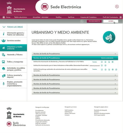 Sede Electrónica de Murcia - UI Design 2