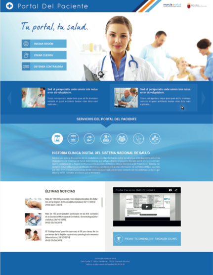 Portal del Paciente de Murcia - Rediseño web (UX/UI Design) 1