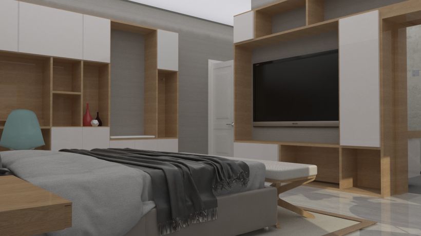 Diseño 3D habitación hotel 4