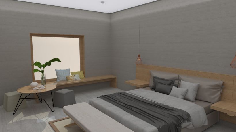 Diseño 3D habitación hotel 5