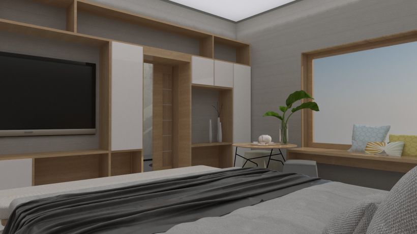 Diseño 3D habitación hotel 6