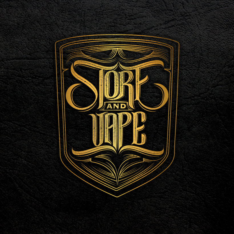 Logo lettering "Store and vape" 0