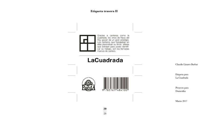 Diseño de una etiqueta de vino: La Cuadrada. 18