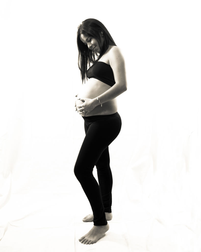 Fotografía en Estudio en casa: Embarazo -1