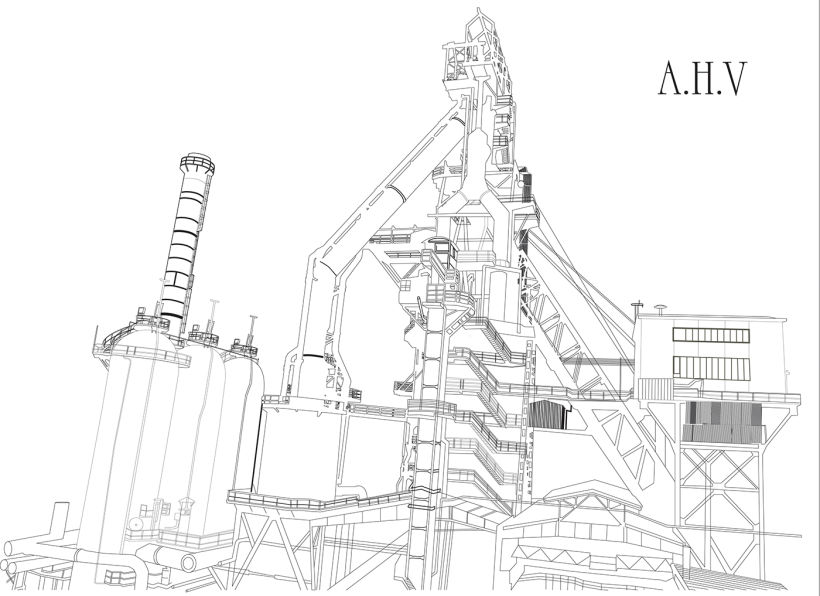Industrial heritage from Bilbao illustrations / Ilustraciones del patrimonio industrial de Bilbao 1