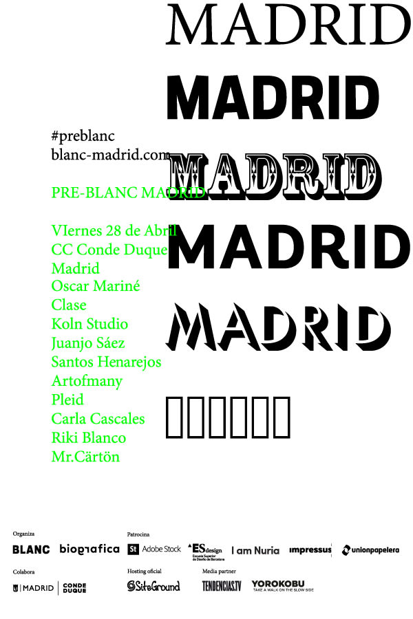 BLANC-MADRID | Conferencias Diseño Gráfico | 28 Abril 1