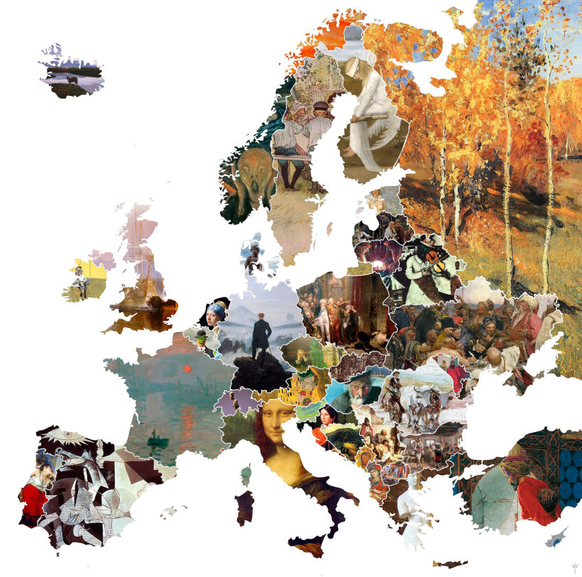 El arte más representativo de Europa en un mapa 1