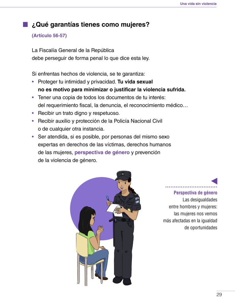 Ilustraciones para guía prevención violencia machista de El Salvador 4