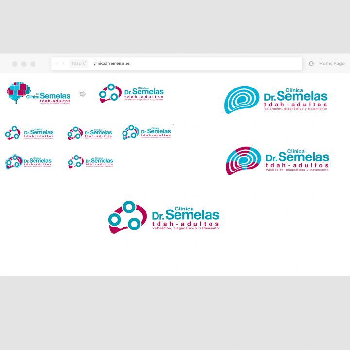 Clinica Dr Semelas,  Proyecto Web, diseño de logo, packaging branding -1