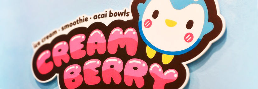 Creamberry Ice Cream Shop Logo 0
