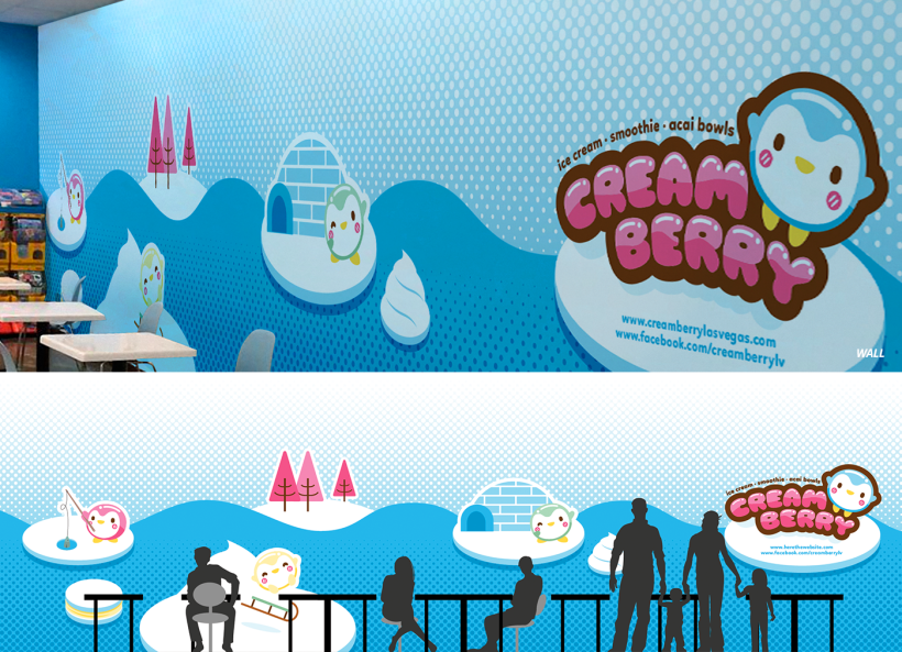 Creamberry Ice Cream Shop Logo 8