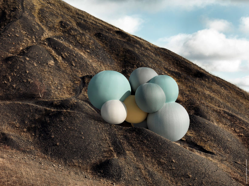Charles Pétillon crea poesía fotográfica con globos 16