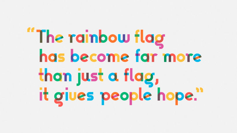 Descubre la tipografía inspirada en la bandera arcoíris de Gilbert Baker 9