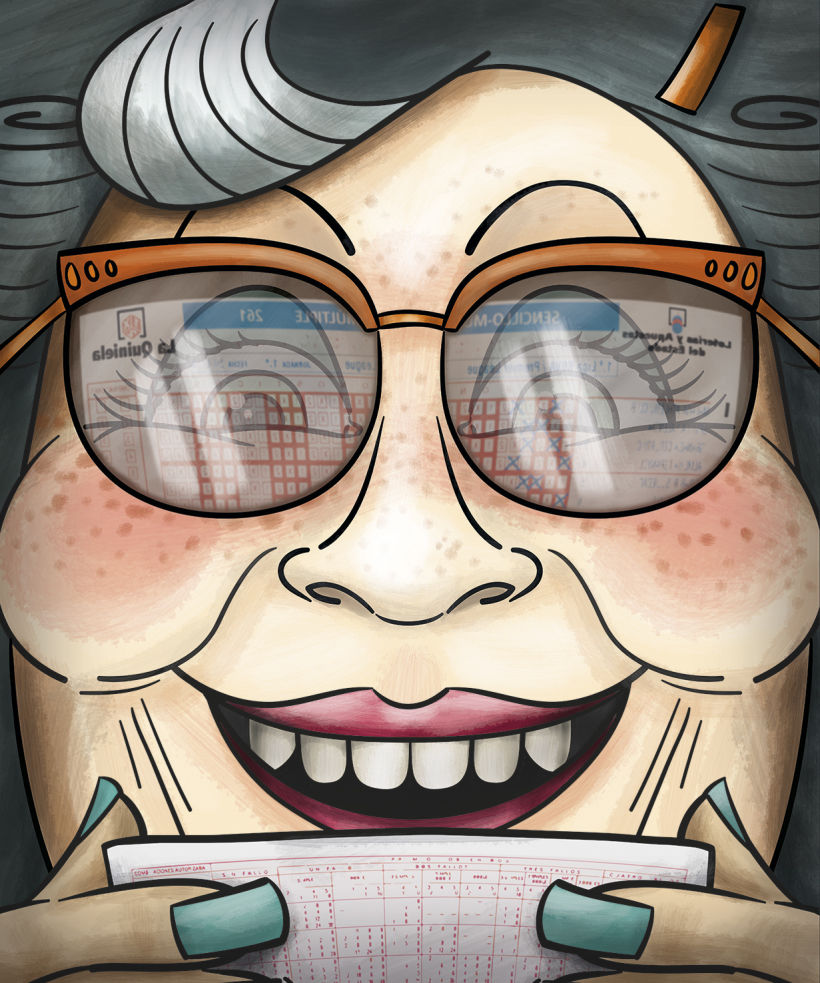 Ilustración "Abuela Quiniela" ... 70 años esperando. -1