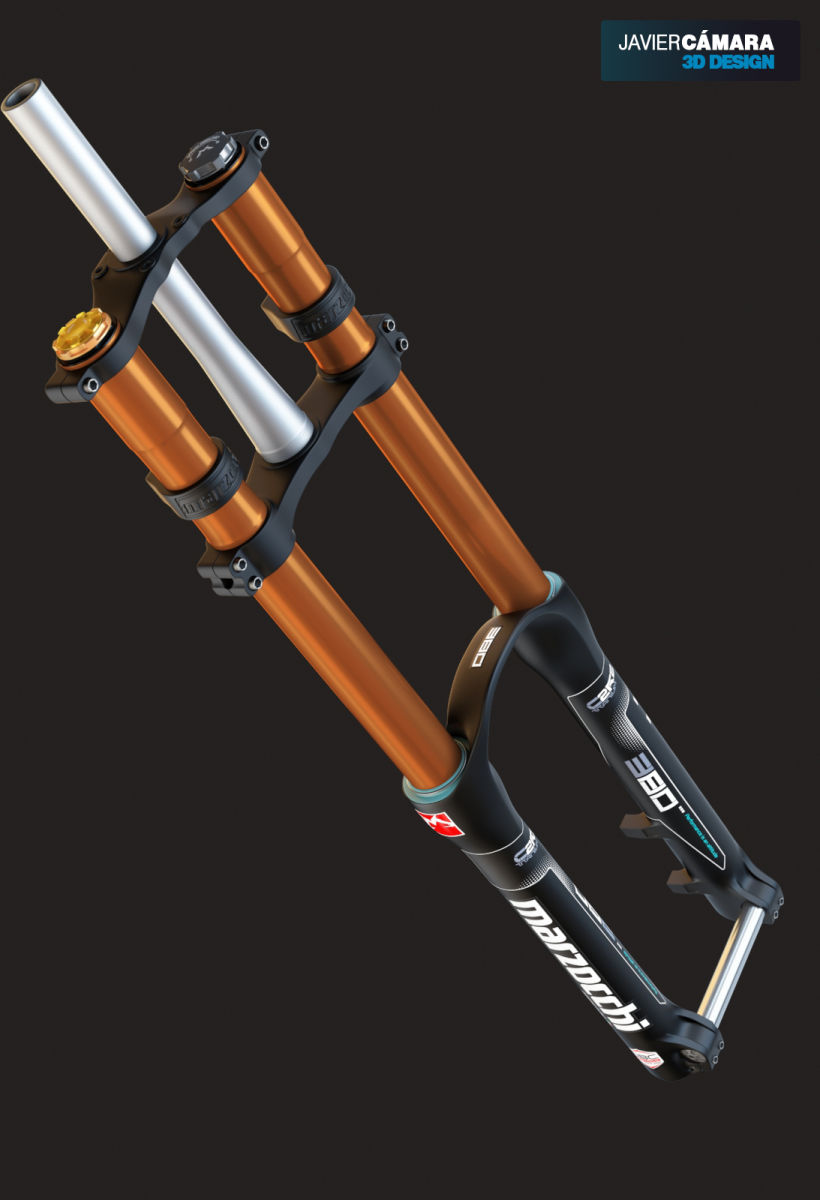3D Modeling - Downhill Fork Marzocchi 380 -1