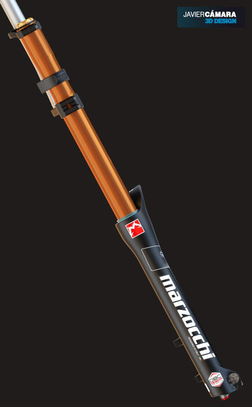 3D Modeling - Downhill Fork Marzocchi 380 1