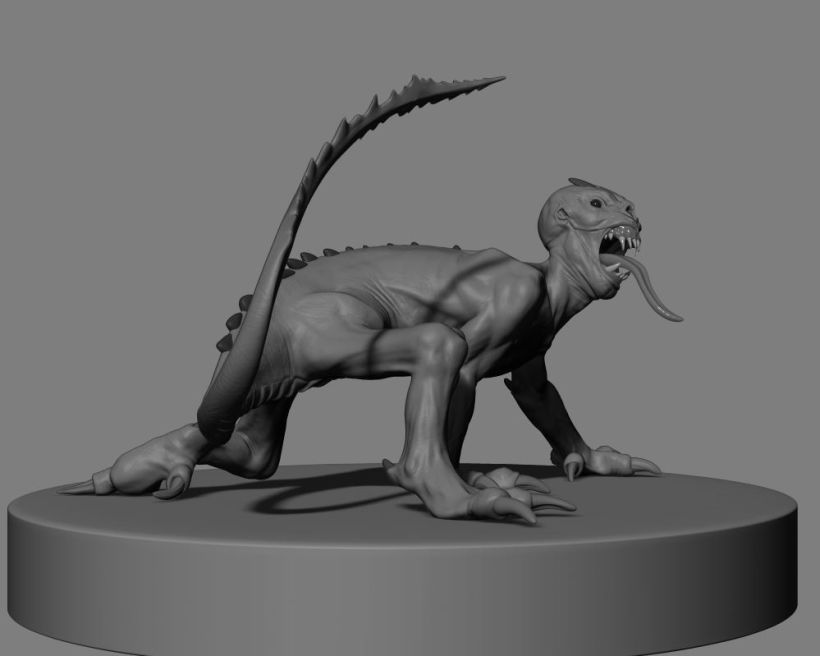 Criatura modelada en Zbrush para 3d printing.  0
