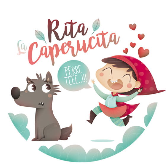 Rita La Caperucita. Ilustración infantil 1