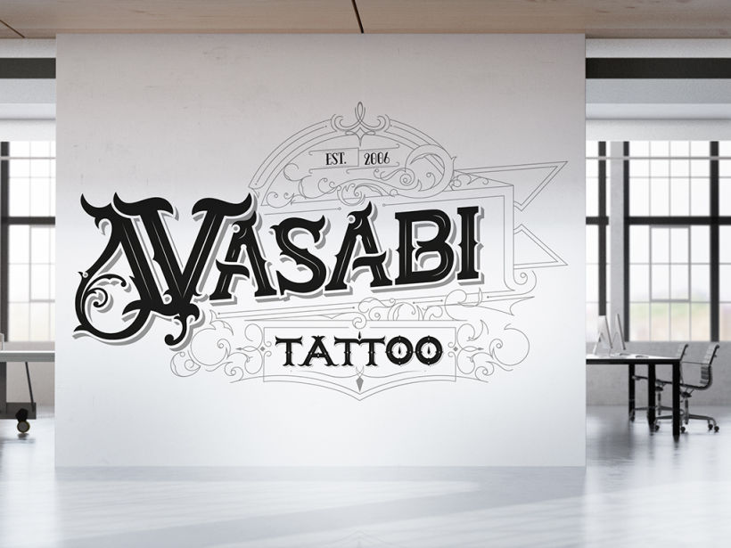 Lettering Wasabi Tattoo v1.0 1