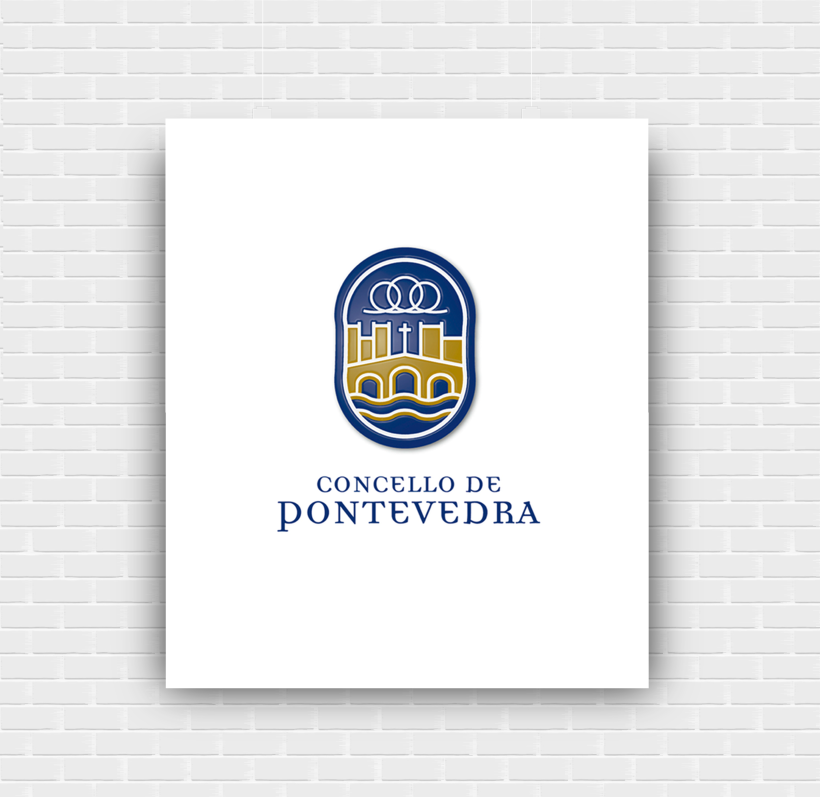 Identidade Concello de Pontevedra, inspirada nos blasóns tradicionais. 0