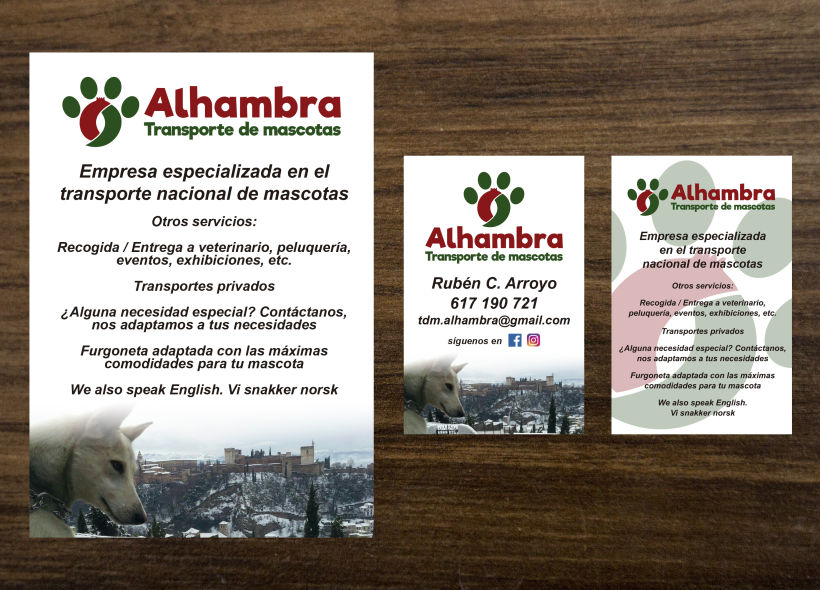 Logotipo, papelería y rotulación de furgoneta "Alhambra" 4