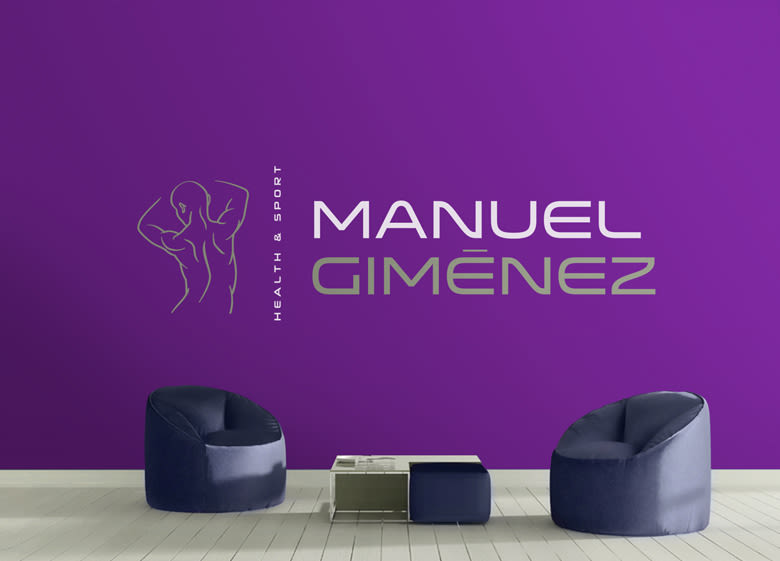 Diseño de logotipo para Manuel Giménez, un entrenador personal, quiromasajista y asesor de nutrición que contactó con nosotros porque estaba a punto de abrir su propio local después de estar años trabajando para distintos gimnasios. 0