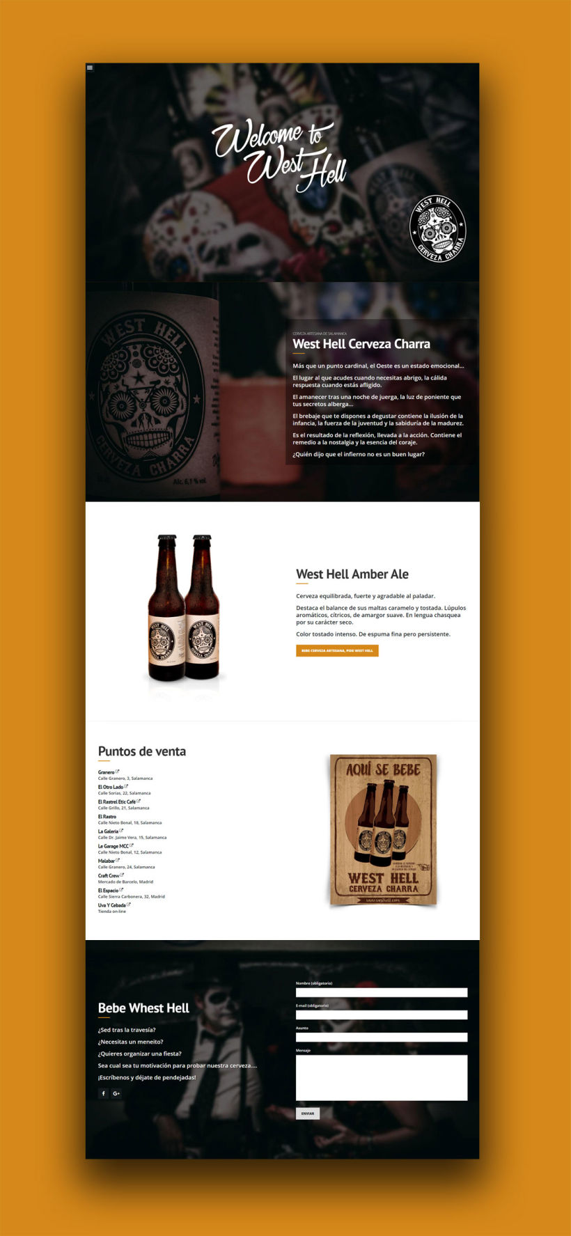 Diseño web y fotografía: West Hell Cerveza Charra 0