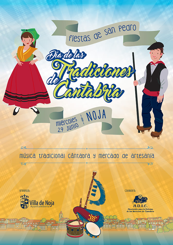 Cartel Día de las Tradiciones de Cantabria. Noja 2016 -1