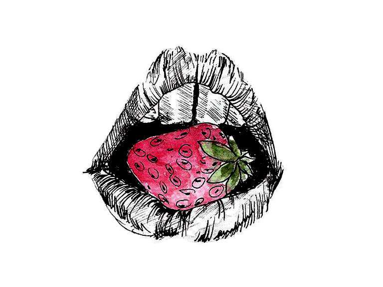 Beso con sabor a fresa /  0
