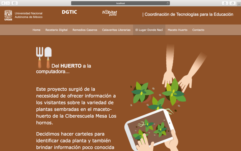 Web h@bitat puma, proyecto de inclusión digital UNAM 2