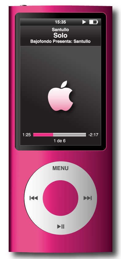 Ilustración Vectorial | iPod Nano Pink -1