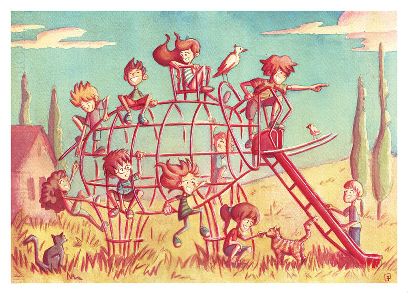Playgrounds. Ilustración Infantil 0