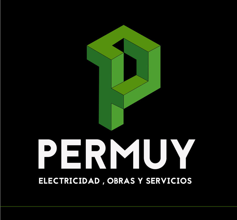 Diseño de Logo y tarjetas para la empresa Permuy (electricidad, obras y servicios) 0