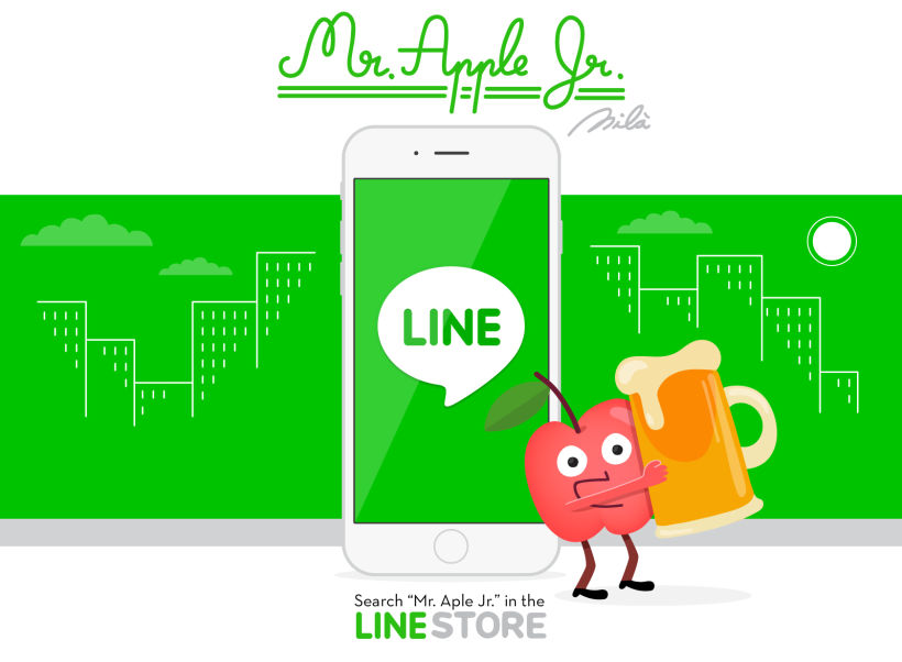 Mr. Apple Jr. - LINE stickers 3