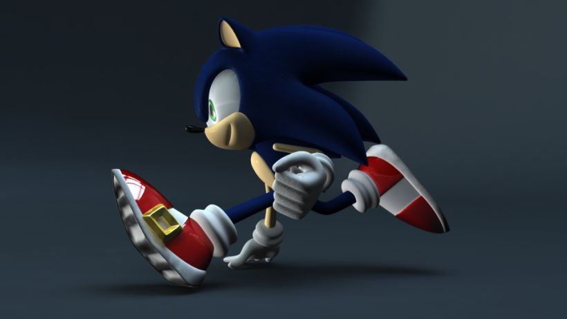 Personagens de Sonic the Hedgehog em ilustrações 3D
