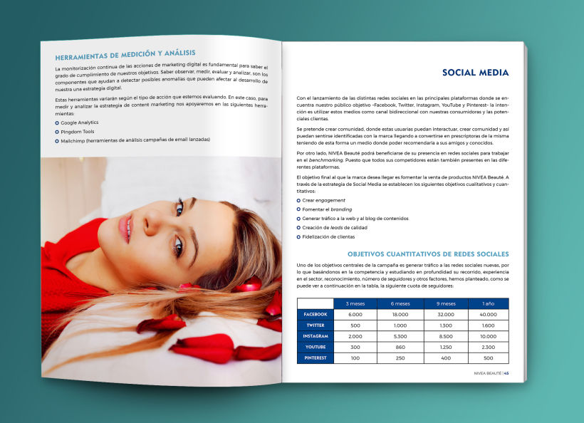 Maquetación estilo revista - Plan de Marketing Digital NIVEA Beauté 3