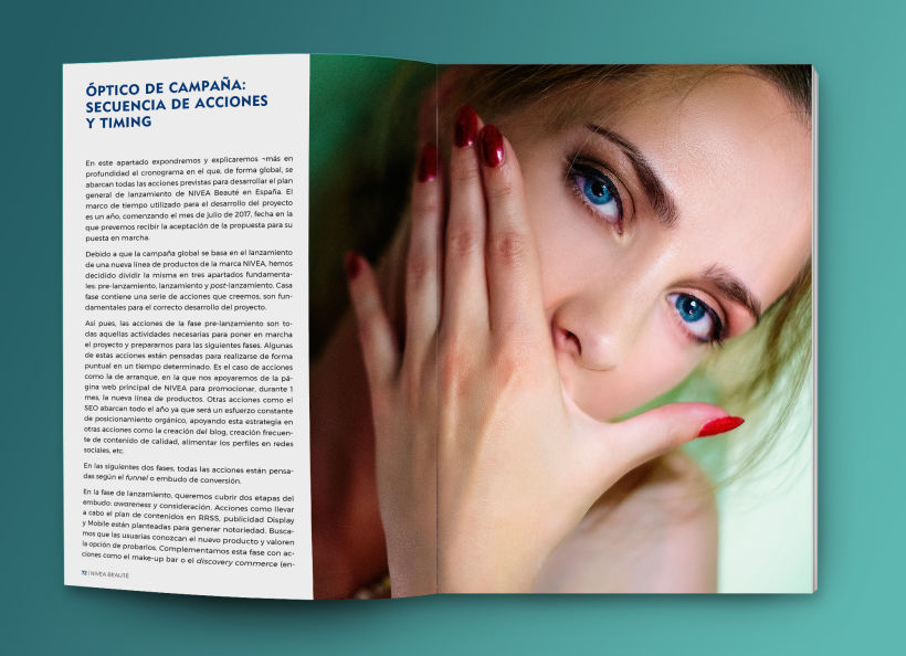 Maquetación estilo revista - Plan de Marketing Digital NIVEA Beauté 5