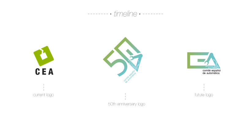 "CEA" Logotipo para el 50 Aniversario. Concurso. 1