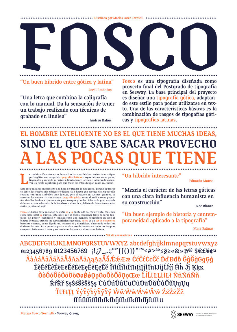 Tipografía Fosco, Premio Paco Bascuñán a la tipografía joven 2016 5