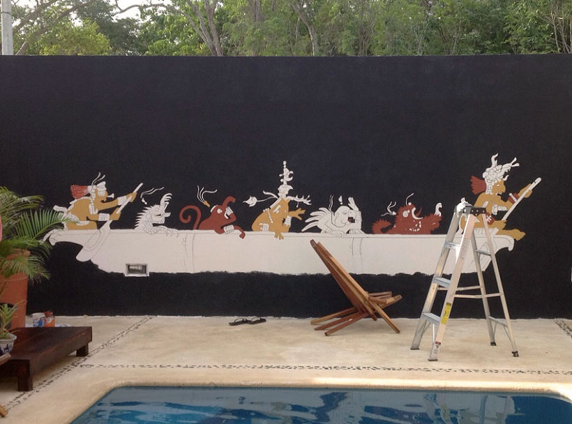 Canoa Cósmica / Pintura Mural 1