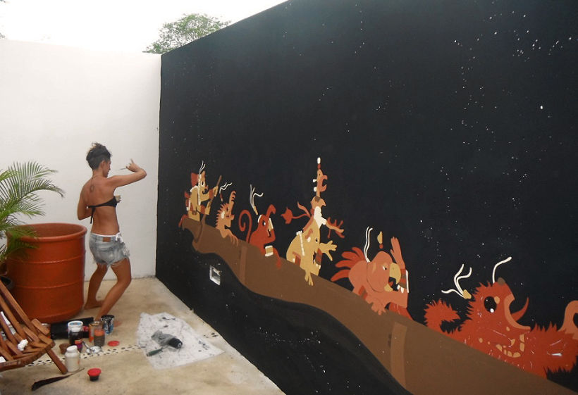 Canoa Cósmica / Pintura Mural 4