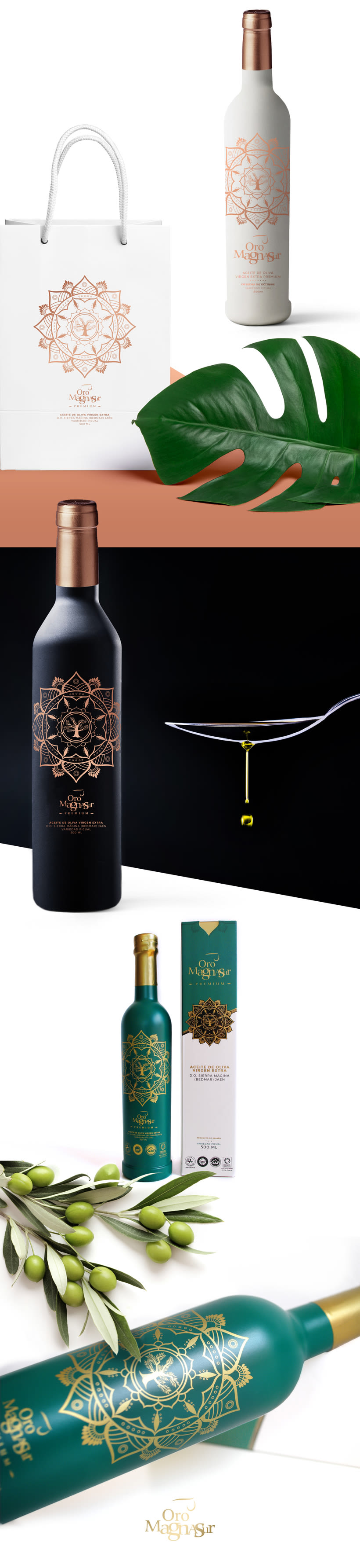 Diseño de botella Premium | Aceite de Oliva Virgen Extra  -1