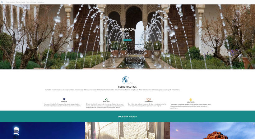 Diseño y desarrollo de la página web, Any Visit (agencia de turismo)Desarrollada con Adobe Dreamweaver( http://jonatanramirezpacha.esy.es/wp-content/AnyVisit/) -1