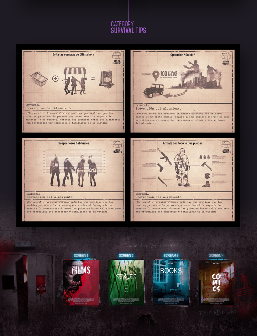 In Case of Zombies. Arte final para mobile app 4
