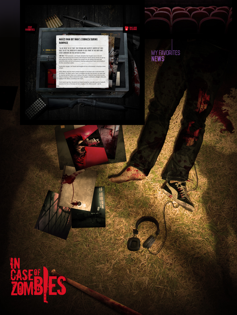 In Case of Zombies. Arte final para mobile app 6