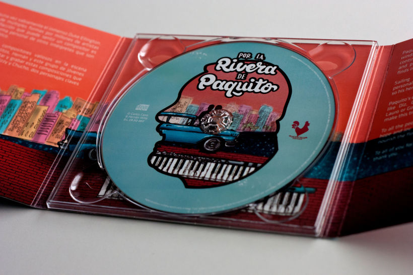 Ilustración y lettering para el disco "Por la rivera de Paquito"  3