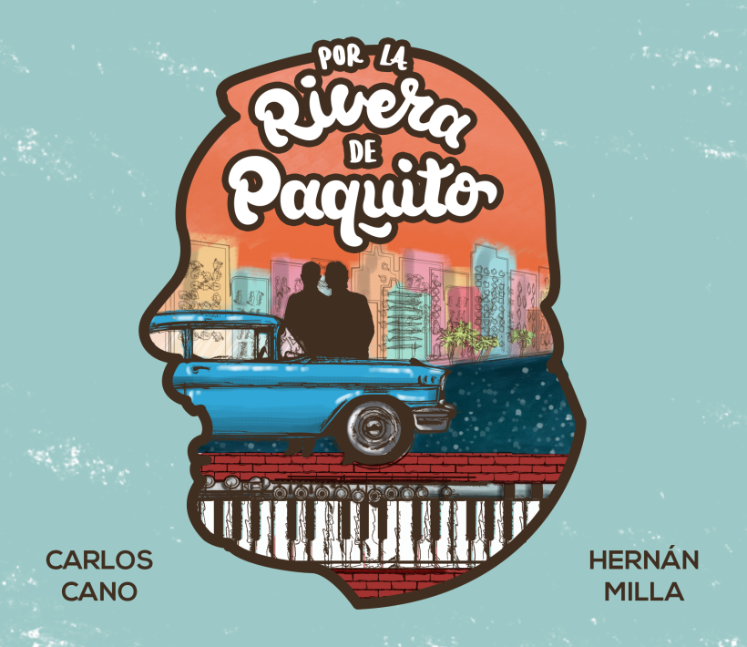 Ilustración y lettering para el disco "Por la rivera de Paquito"  4